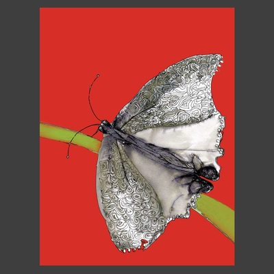 Butterfly, Medium: ink, digital collage~~ © Patricia Pinsk