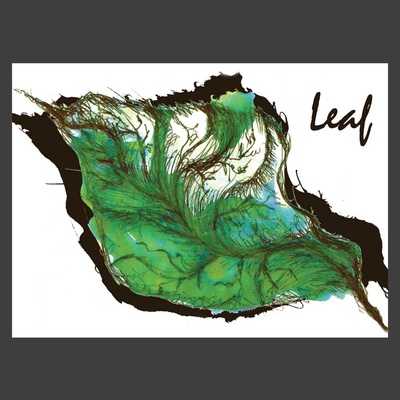 Leaf (spot illustration). Medium: ink, watercolour, digital collage ~~ © Patricia Pinsk