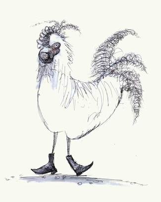Rooster in boots © Patricia Pinsk